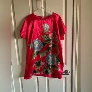 Floral Silk Satin dress/ Top